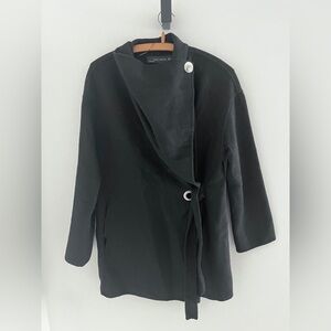 Zara wool blend Elegant Black Women's Coat size small
